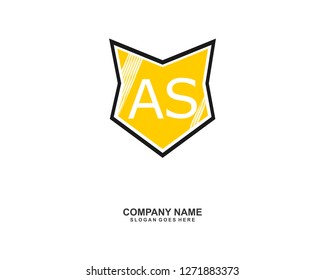 AS Initial logo template vector