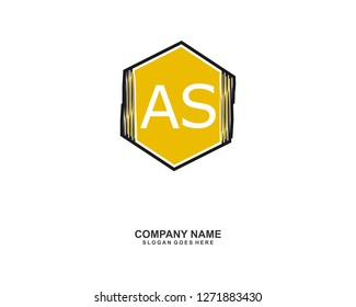 AS Initial logo template vector