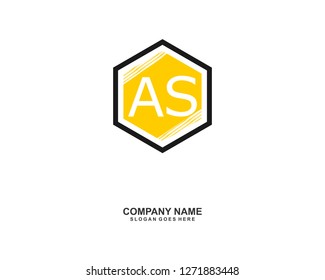 AS Initial logo template vector
