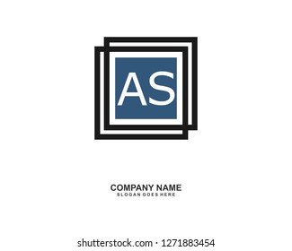 AS Initial logo template vector
