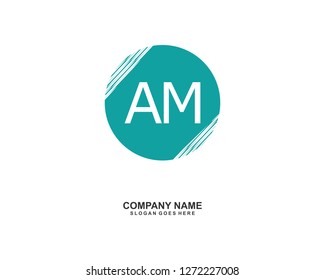 AM Initial logo template vector