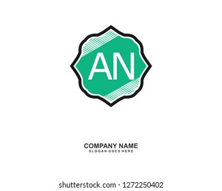 AN Initial logo template vector
