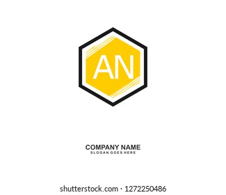 AN Initial logo template vector