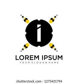 I initial logo template vector