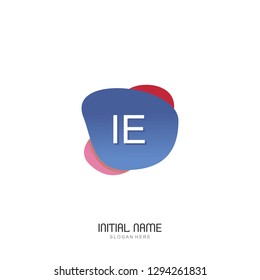 IE Initial logo template vector