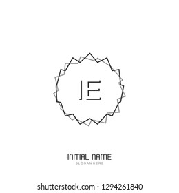 IE Initial logo template vector