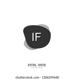 IF Initial logo template vector