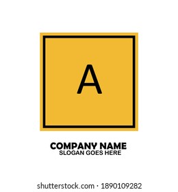 A Initial logo template vector