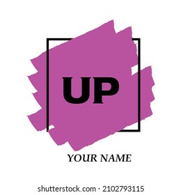 Initial UP logo template vector illustration