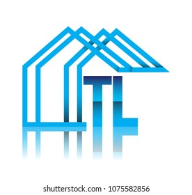 initial logo TL with house icon, business logo and property developer.