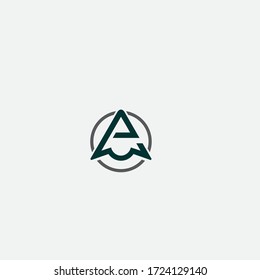 a initial logo triangle vector line