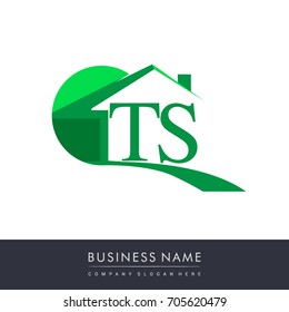 initial logo TS with house icon, business logo and property developer.