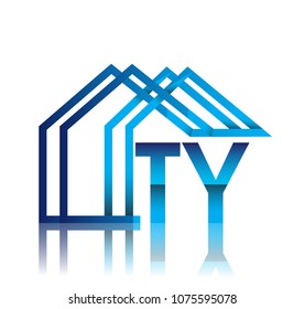 initial logo TY with house icon, business logo and property developer.