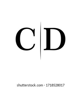 Initial logo vector creative CD logo