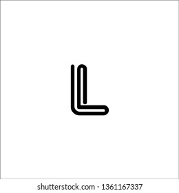 Initial logo vector L. Modern outline.