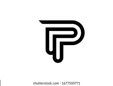 Initial logo vector letter P