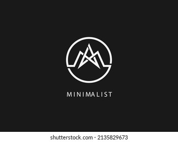 AM initial logo. vector llustration.
