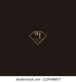 Ursprüngliches Logo WF Buchstabe Schmuck Diamant Deluxe elegant