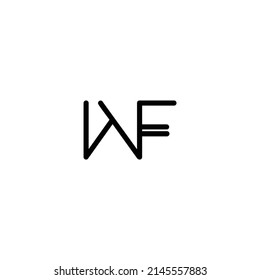 initial logo WF minimalist creative design