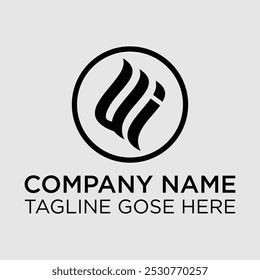 logotipo inicial wi. Logotipo da carta vinculada da empresa WI. WI iniciais monograma letra texto alfabeto logotipo design. Vetor de modelo de design de logotipo de letra WI, letra de monograma inicial abstrata.