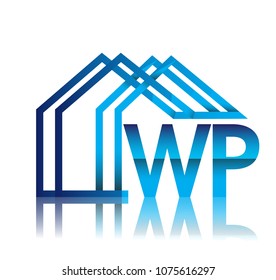 initial logo WP with house icon, business logo and property developer.