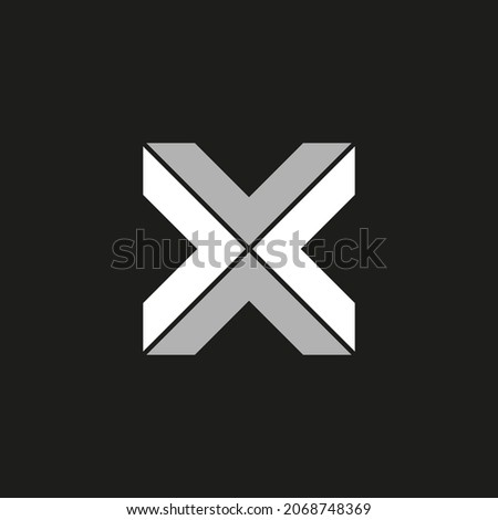 initial logo X or letter X logo alphabet, very suitable for a finance business logo or business property or other business, can also be used as a game or technology community logo