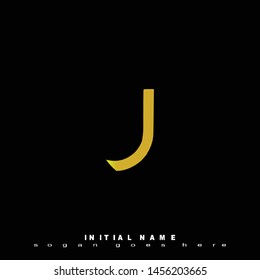 Initial logo yellow alphabet J