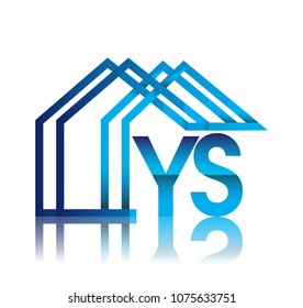initial logo YS with house icon, business logo and property developer.