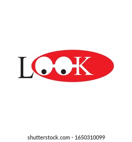 initial look icon logo vector