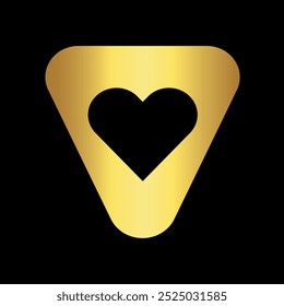 Initial Love Logo combine with letter V vector template