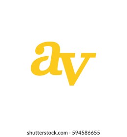 initial lowercase av yellow logo