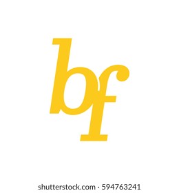 initial lowercase b and f yellow logo