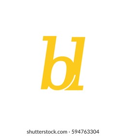 initial lowercase b and l yellow logo