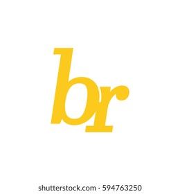 initial lowercase b and r yellow logo