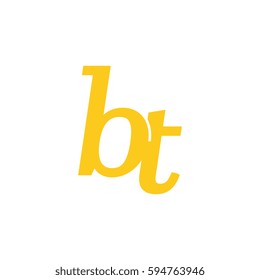 initial lowercase b and t yellow logo