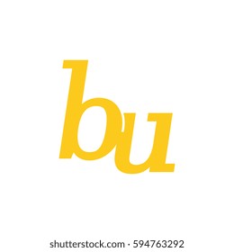 initial lowercase b and u yellow logo
