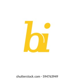 initial lowercase b and i yellow logo