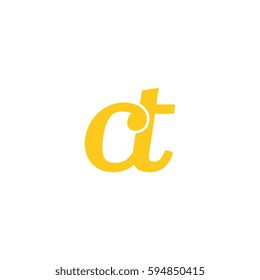 initial lowercase c and t yellow logo