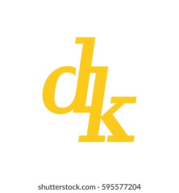 initial lowercase d and k yellow logo