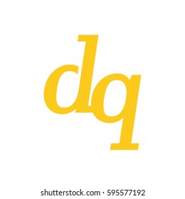 initial lowercase d and q yellow logo