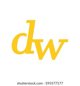 initial lowercase d and w yellow logo