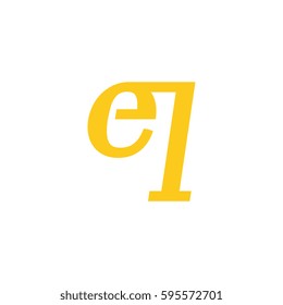 initial lowercase e and l yellow logo