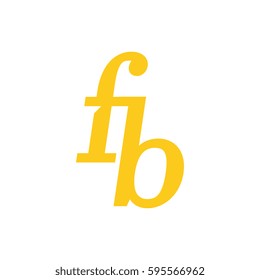 initial lowercase f and b yellow logo