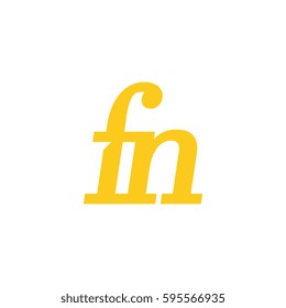 initial lowercase f and n yellow logo