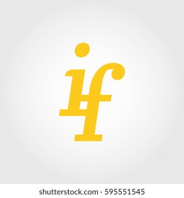 initial lowercase i and f yellow logo