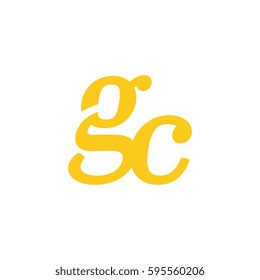 initial lowercase g and c yellow logo