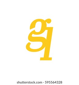 initial lowercase g and l yellow logo