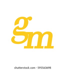 Initial Lowercase G And M Yellow Logo