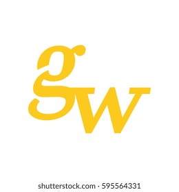 initial lowercase g and w yellow logo