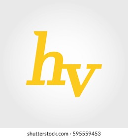 initial lowercase h and v yellow logo